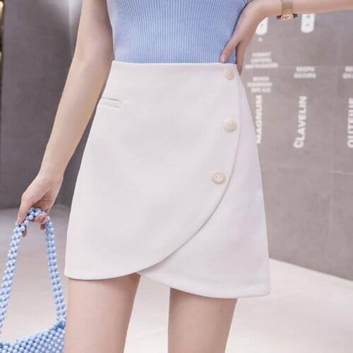 Summer New Slim Short Skirt For Womens Clothes Korean Fashion Office Lady Solid Jupes Elegant a Line Mini Skirts Ropa Mujer