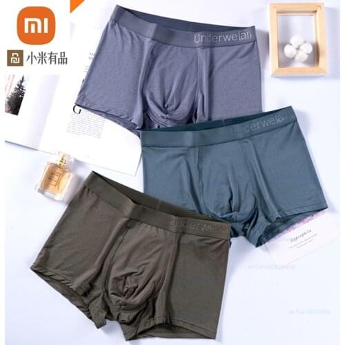 1pcs Xiaomi Mijia Mens Underwear Modal Breathable Boxer Briefs Youth Comfortable Loose Mid-rise Men Underpants Male Shorts