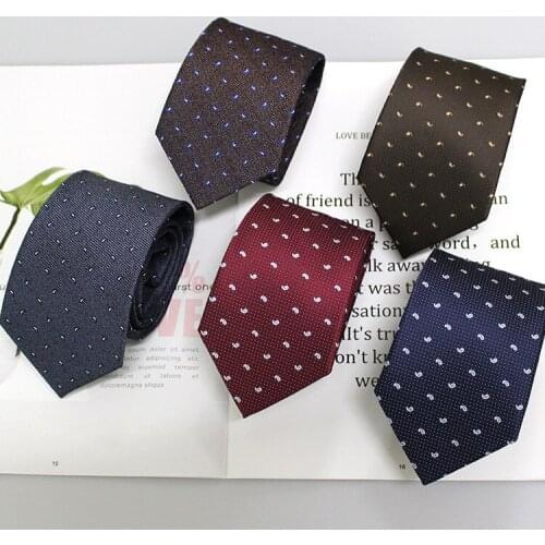 Sitonjwly 8cm Mens Business Tie Polyester Jacquard Tuxedo Necktie for Wedding Suits Neck Ties Slim Gravatas Male Corbatas