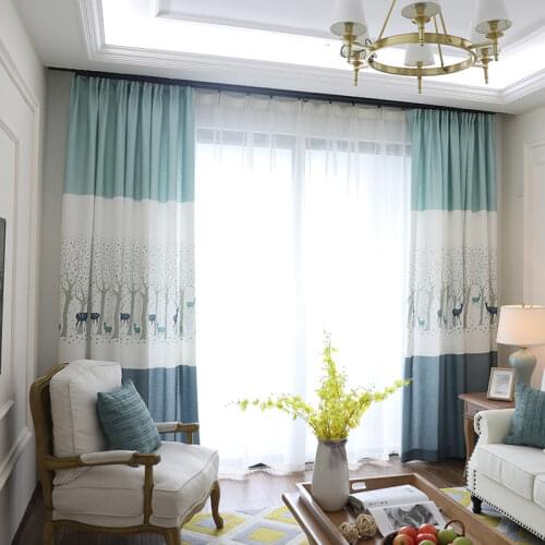 2021 New Fawn, Fresh Cotton Curtains for Living Dining Room Bedroom