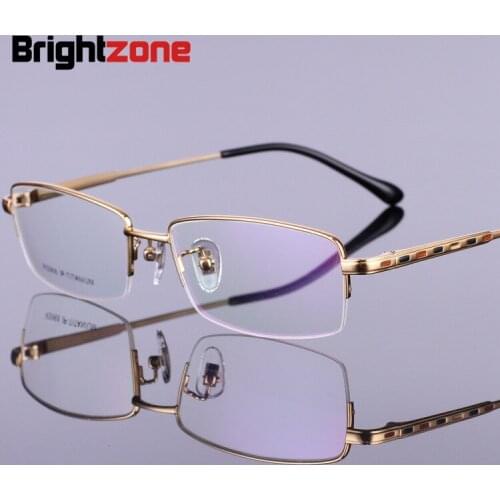 Rx-able New Pattern Pure Titanium Spectacle Frame Myopia Glasses High Archives Glasses Ip Electroplate Glasses Frame RS968