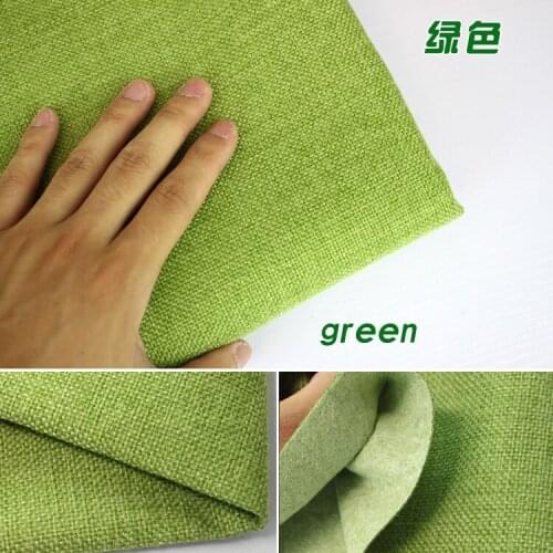 Green Coated Linen Fabric Sofa Cushion Fabirc DIY Craft Sewing Cloth Outdoor Linen Blend Fabric Upholstery 58" wide -Per yard