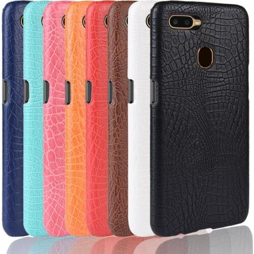 For OPPO A5S Case Luxury Crocodile pattern PU leather Case For OPPO AX5S CPH1909 A 5s A X5s fashion Phone Case Back Cover 6.2"