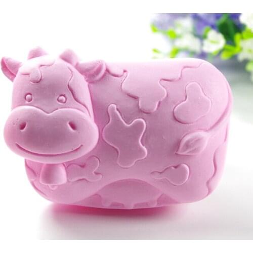 PRZY Mold Silicone 2D Milk Cow Animal Handmade Soap Molds Gypsum Baking Chocolate Candle Candy Mold Cake Clay Resin Moulds