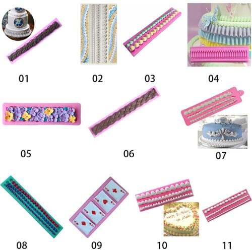 Poker Flower Mermaid Sugar Buttons Silicone Decorating Molds Cake Silicone Mold Sugarpaste Candy Chocolate Gumpaste Clay Mould