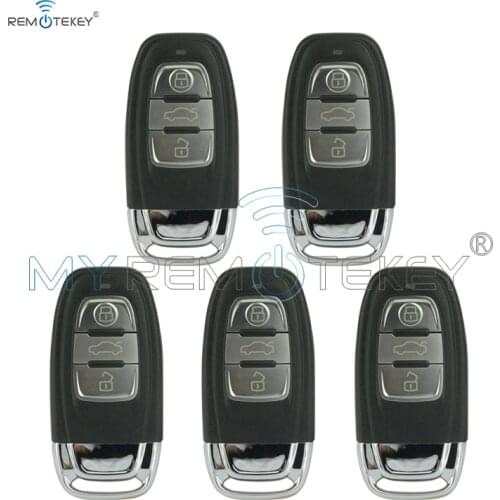 Remtekey 5pcs smart remote car key 8T0959754C 3 button 868Mhz for Audi A4 A5 S5 A6 Q5 include key insert remtekey