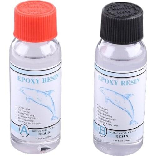 3 Ounce Clear Crystal Resin Quick Curing AB Resin 1:1 Clear Hard Epoxy Resin Jewelry Making for Molds Casting Resin Art