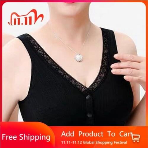 Bras For Women Underwear Sexy Lingerie Solid Bra Seamless Push Up Cotton Tops Bralette Brassiere Wireless Front closure Vest