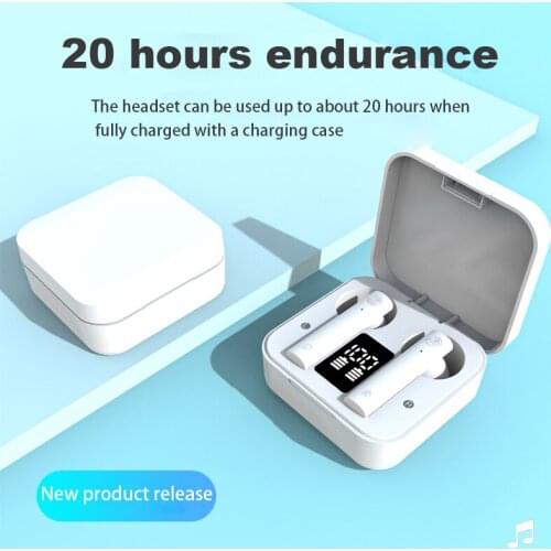 New TWS Bluetooth Earphones Wireless Headphone Touch Control Sport Headset LED Display Music Earbuds Works On All Smartphones