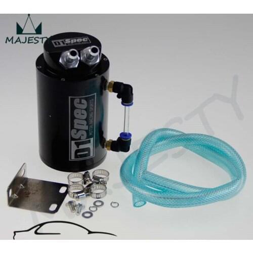 Unverisal Aluminum Alloy Reservior Oil Catch Can Tank black