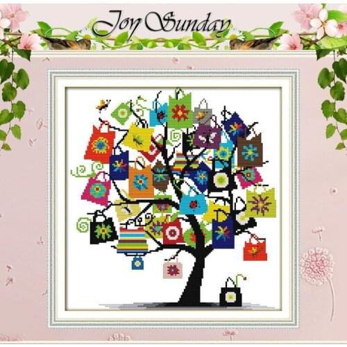 Gifts Tree Painting Counted Cross Stitch 11CT 14CT Cross Stitch Sets Wholesale Chinese Cross-stitch Kits Embroidery Needlework