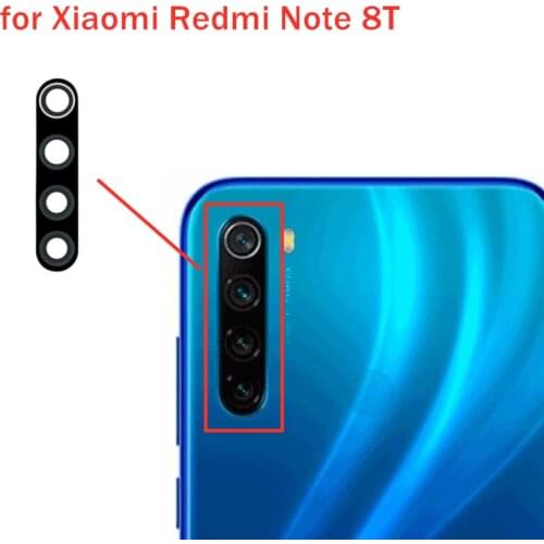 3pcs/lot for Xiaomi Redmi Note 8T Back Camera Glass Lens Main Rear Camera Lens with Glue Redmi Note 8T Repair Spare Parts