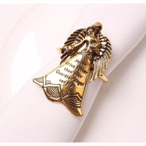 10pcs/lot Metal plating angel napkin buckle napkin ring napkin ring