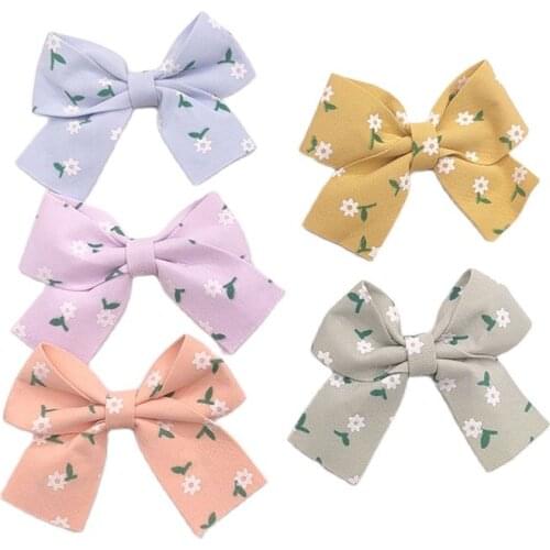 10Pcs/Lot DIY Fabric Small Floral Bow Appliques For Children Headwear Hair Clip Accessories And Garment Patches