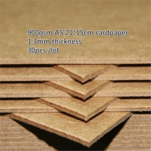 30pcs/lot 900gsm thickness A5 15*21cm high density kraft paper hard thicker cardboard wrapping model DIY handmade cover paper