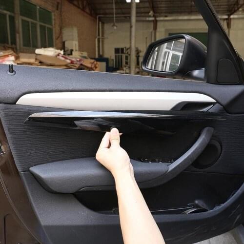 4pcs Black ABS Plastic for BMW X1 E84 2011-2015 Models Car Interior Door Panel Cover Trim Accessories