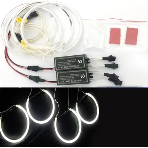 4x131mm White CCFL LED Angel Eyes Halo Rings Lighting Headlight Lamp for BMW E36 E46 E39 E38
