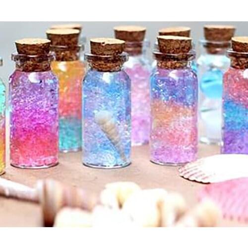5pcs Mini Wishing Bottle Clear Glass Bottle With Cork Stopper For Birthday Party Blessing Gift Anniversary Wishing Bottle Decor