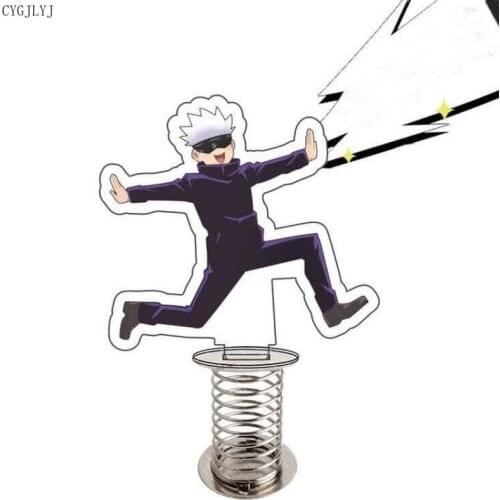 Anime Jujutsu Kaisen Yuji Itadori Keychain Fushiguro Megumi Figure Desk Display Stand Shaking Acrylic Standing Plate Accessories