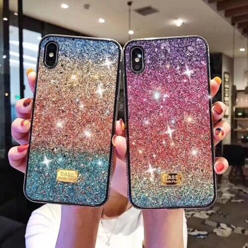 Luxury Gradient Rainbow Crystal Diamond Glitter Phone Case for iPhone 12 Pro Max 11 Xs Max XR X 6 6s for iPhone 7 8 Plus Case