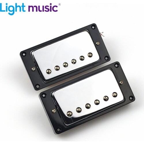Electric Guitar Pickup Humbucker Neck and Bridge Pickup 50mm/52mm with Ring for LP Style Chrome Color Electric Guitar Parts