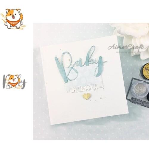 Baby Word Metal Cutting Dies Scrapbooking Stencil DIY Decorative Embossing Craft Die Cuts Card Making New Dies For 2020