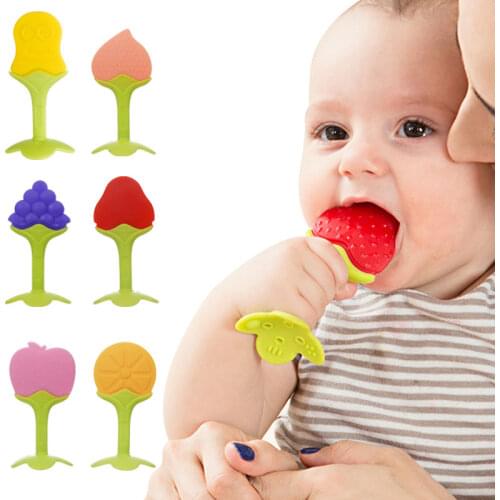 Baby Beads Silicone Teether Teeth Infant Kids Chew Safety Care Toys Dental Pacifier Accessories Fruit Gift For Newborn Baby Good