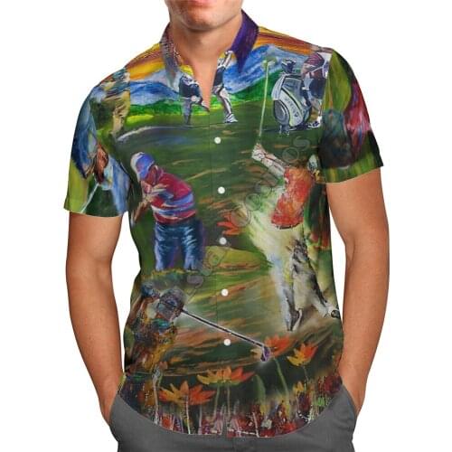 Hawaii Shirt Hawaiian beach summer Golf Printed 3d Mens Shirt Harajuku Tee hip hop shirts 12