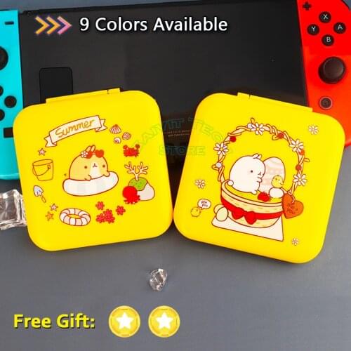 For Nintend Switch Cute Pink Game Card Case Cover SD Cards Colored Hard Shell Storage Box for Nintendo Switch/Lite Accessories