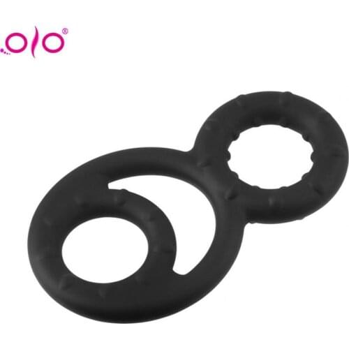 OLO Penis Ring Delay Ejaculation Cockring Sex Toys for Men Male Masturbation Soft Flexible Liquid Silicone Cock Ring