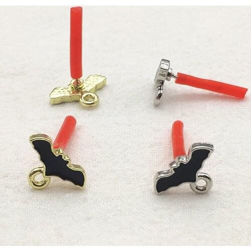 New arrival! 100pcs Earring Accessories Bat Earring Connectors For Handmade Earring DIY Parts Jewelry Findings & Components