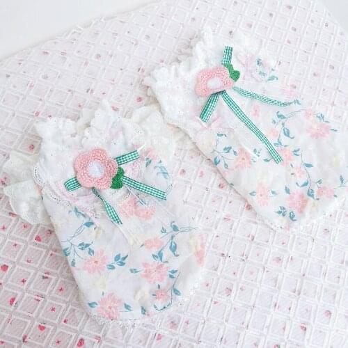 Small Dog Clothes Summer Cat Puppy Pet Shirt Coat Cute Flowers Dog Costumes Yorkshire Yorkies Pomeranian Bichon Poodle Clothing