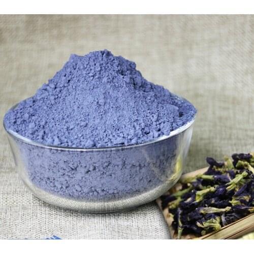 Organic Blue Butterfly Pea Flower Powder 100% naturel For Natural Food Coloring For Cake, Cookie, Food Dyeing