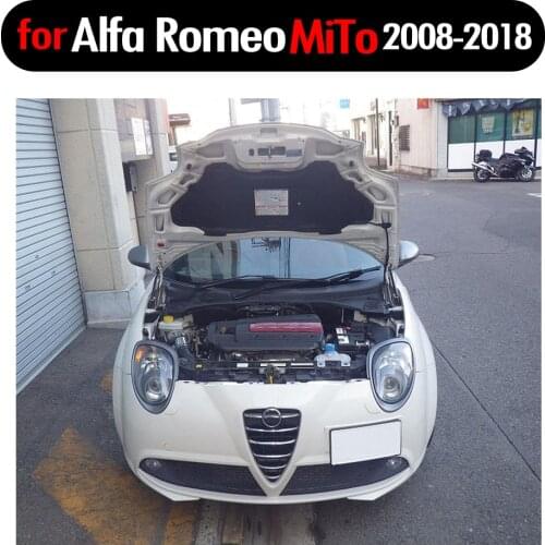 For 2008-2018 Alfa Romeo MiTo hatchback Front Bonnet Hood Modify Gas Struts Carbon Fiber Spring Damper Lift Support Absorber