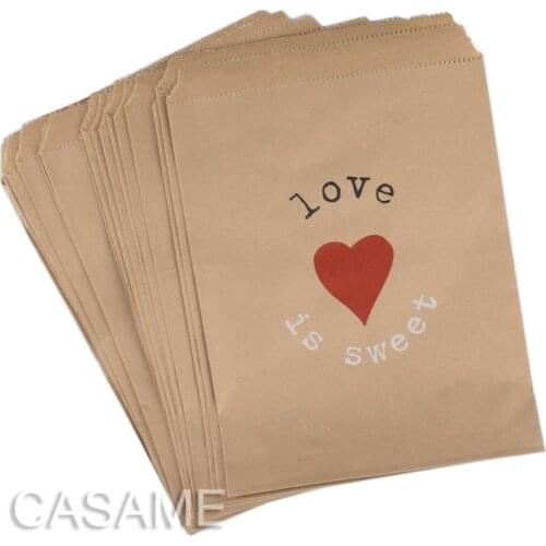 25pcs handmade DIY candy gift bag 5x7inch kraft white style new Treat craft paper Popcorn Food Safe Party Favor baking bags