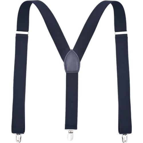 35mm Width Adult Suspender 3 Hooks Buckle Protect Clips Elastic Leather Cross Y Back Men Suspenders Hold Up Pants Worker