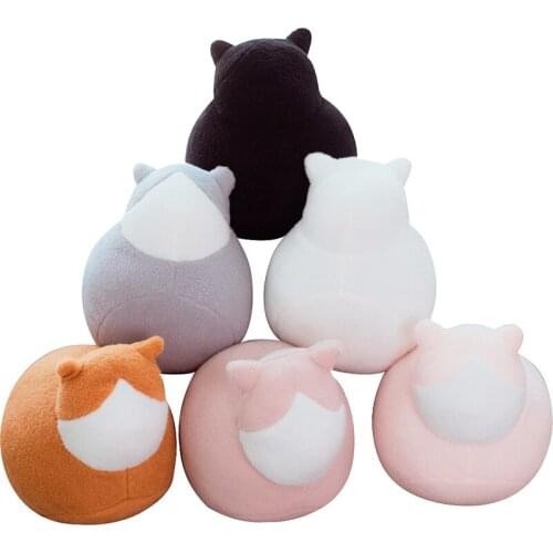 Hot Lovely Super Cute Soft Plush Cushion Back Cat Seat Sofa Pillow Plush Toy Simulation Cat Doll Pillows Creative New Year Gifts