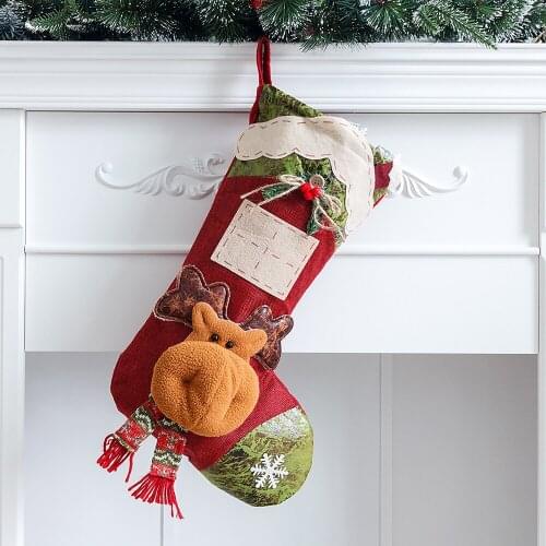Greeting Card-home Decoration Candy Bag Christmas Socks Weihnachtssocken Party Accessories Ornaments Weihnachtsgeschenk