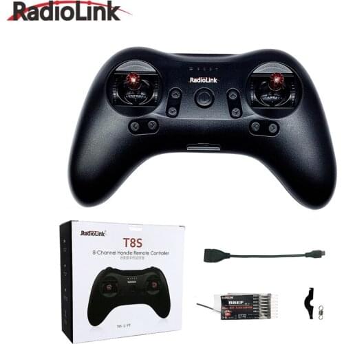 Radiolink T8S 8CH Mini RC Transmitter and R8FM R8EF Receiver 2.4G Radio Remote Controller for Fixed-wings Gliders Cars Boats