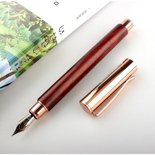 High quality Wooden Fountain Pen Vintage Ink Pen 0.5mm Nib Converter Filler Stationery Office school supplies writing gift