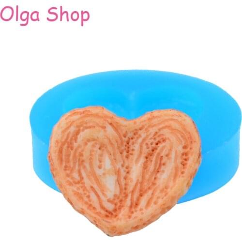 QYL028 20.6mm Palmier Cookie Silicone Mold - Biscuit Mold Cupcake Topper, Dessert, Fondant, Resin Jewelry Making, Cabochon Candy