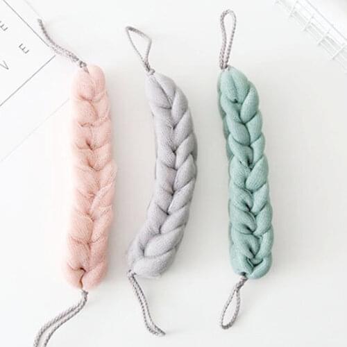 Skin Scrubber Long Sponge Body Scrub Strap Shower Washcloth Bast Wisp Flower Mesh Push Up Bubble Massage Brush Bath Accessories