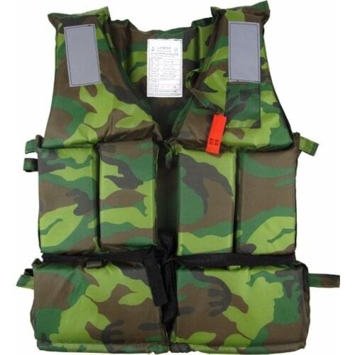 Adult life jacket professional fishing camouflage clothing swimming rafting surfing for flood control clothes vest thick