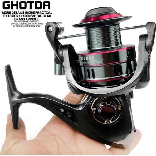 Spinning Reel 1000 2000 3000 4000 5000 6000 7000 Casting Metal Spool Fishing Reel Saltwater Fishing Tackle