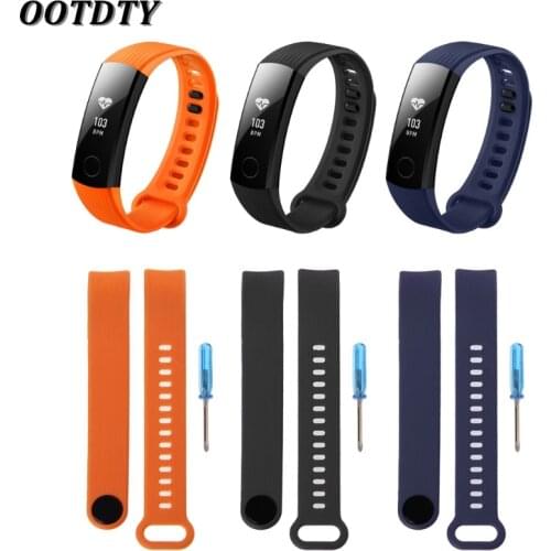 OOTDTY Smart Wrist Strap Silicone Adjustable Band For Huawei Honor 3 Bracelet Watch Replacement Accessory