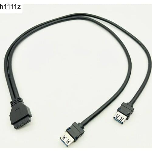 USB 3.0 20Pin Front Panel Cable USB3.0 Hub USB 3.0 Dual Port USB 3.0 Female to Motherboard 20 Pin Header Connector Adapter Cable