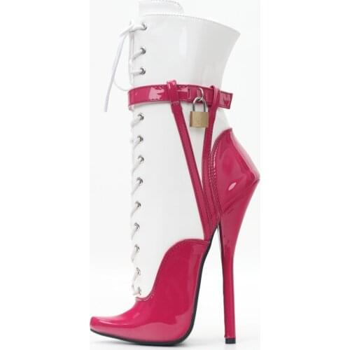 Womens Boots Sexy Pointed Toe Party Boots Stiletto Heel SM Ankle Boots US Size 6-14 No.230N-4