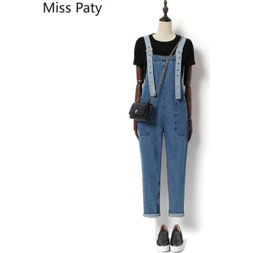 Summer pencil pants jeans overalls womans high waist long jeans wash denim jumpsuit cowboys boyfriend plus size jeans for women