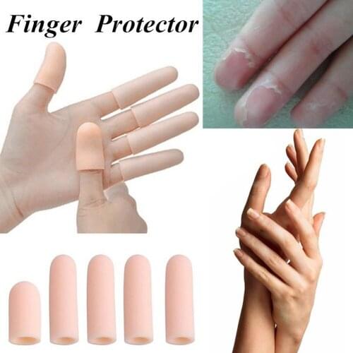 1 Pair Foot Protective Case Silicone Gel Reusable Pain Relief Multifunctional Guard Hand Care Toe Finger Protector Tube Bandage