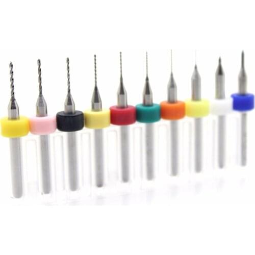 10pcs 0.1mm to 1mm PCB mini drill Bit tungsten steel carbide for PCB,CNC Machine